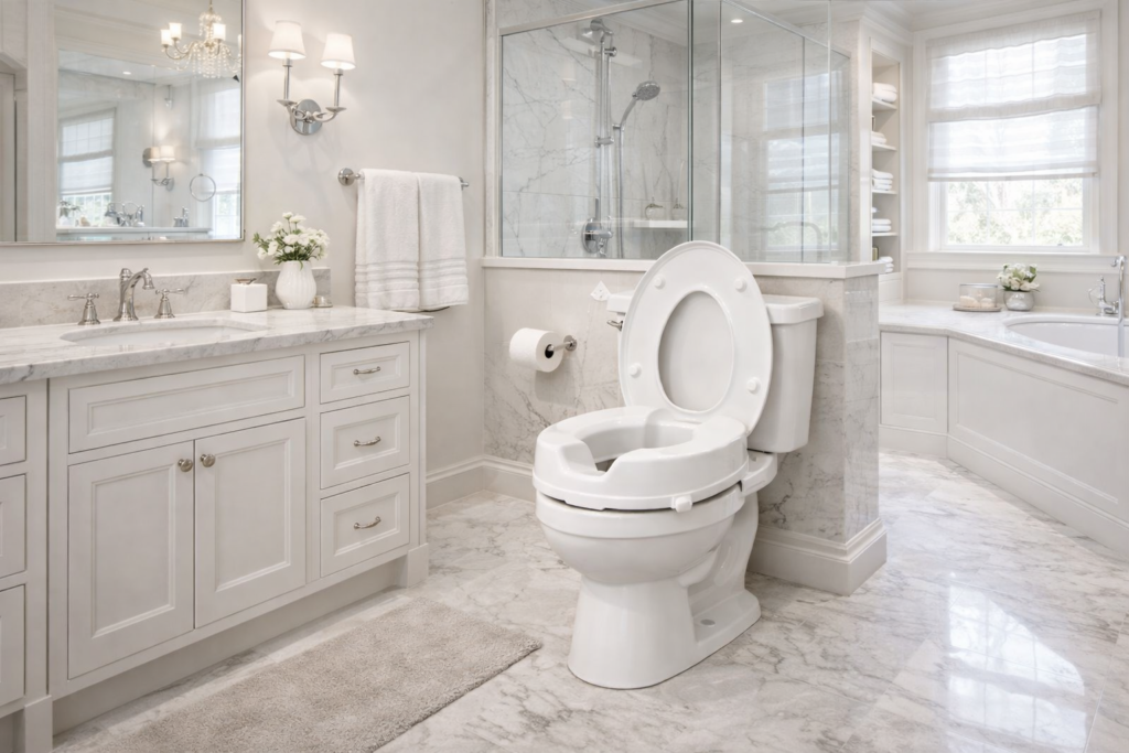 clean bathroom toilet safety for seniors
